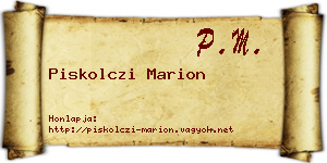Piskolczi Marion névjegykártya